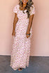 Enchanted Garden Floral Print Smocked Puff Sleeve Maxi Dress
